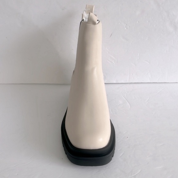 Women Lug Sole Platform Ankle Boot Combat Comfortable Chelsea Booties Size 8 NIB - Picture 5 of 8